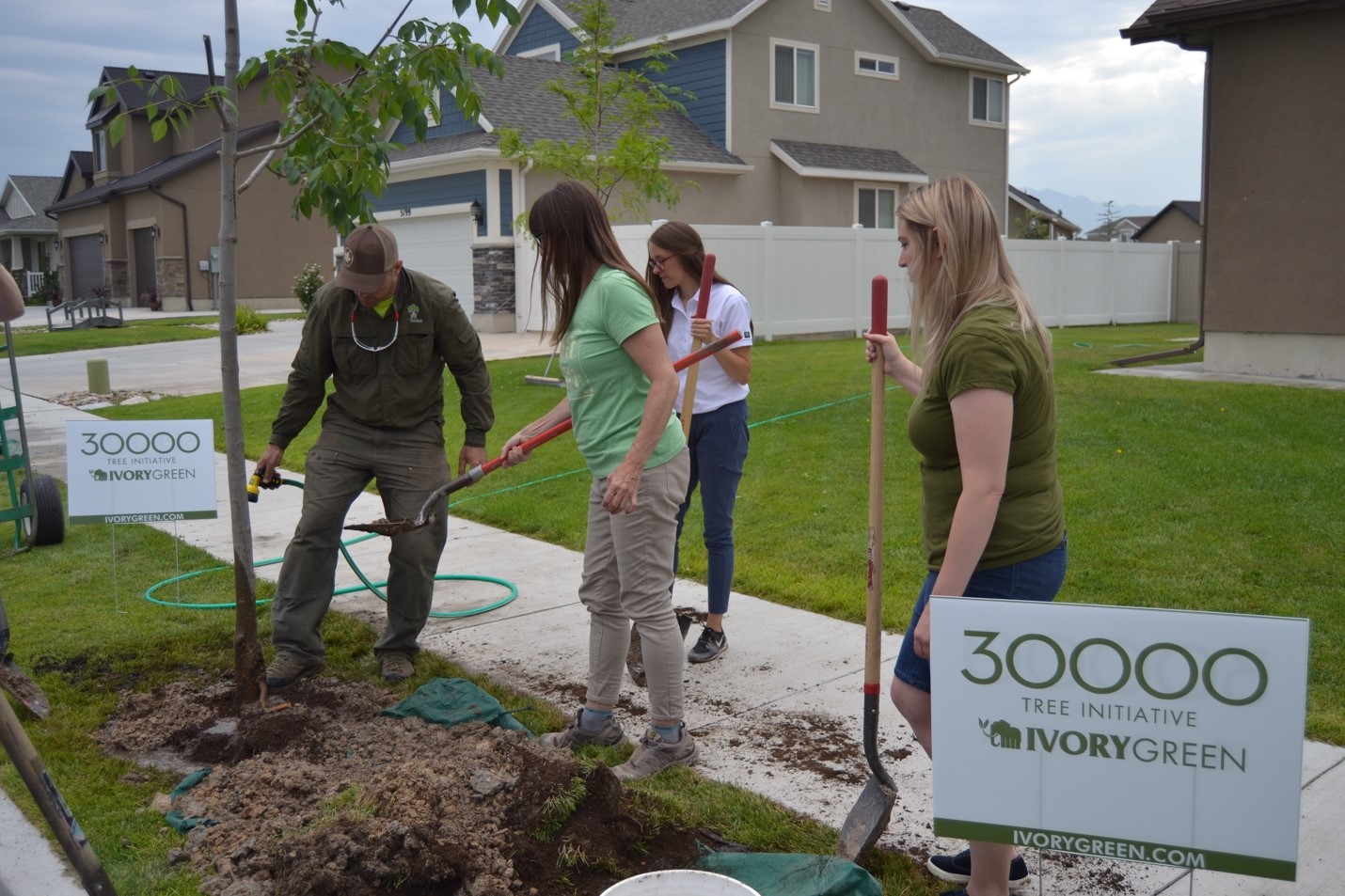 Ivory Homes Kicks off 30000 Tree Initiative by Replacing Local Familys Tree