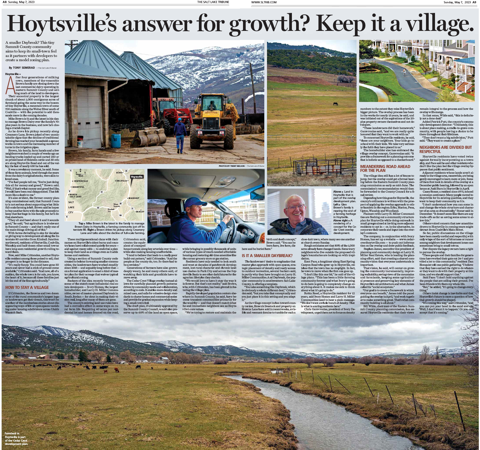 Salt Lake Tribune Article Focuses on New Ivory Development in Hoytsville Utah