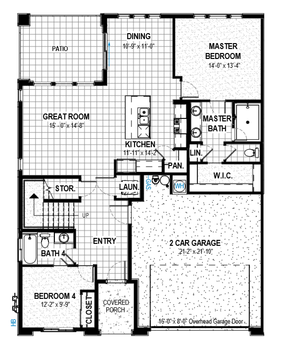 Main Level (5th bedroom option) of Mancini
